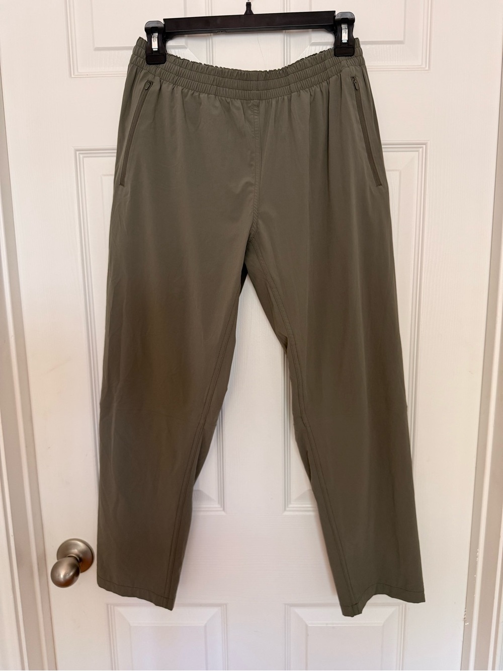 Outdoor Voices Olive Green Elastic-Waist Joggers